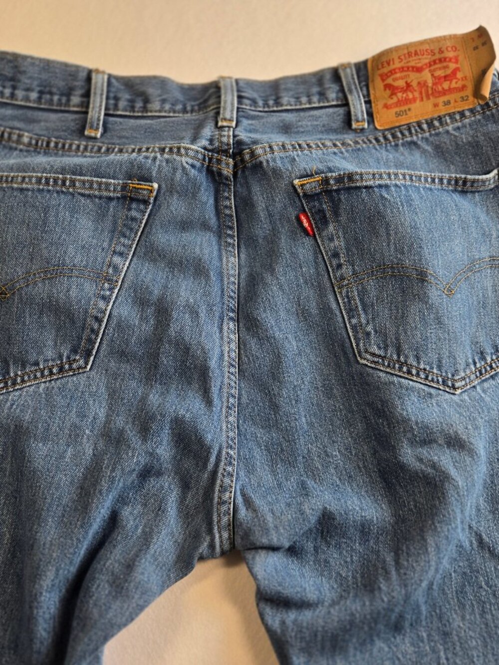 Levi's 501 Jeans W38 L32 Classic Blue Denim